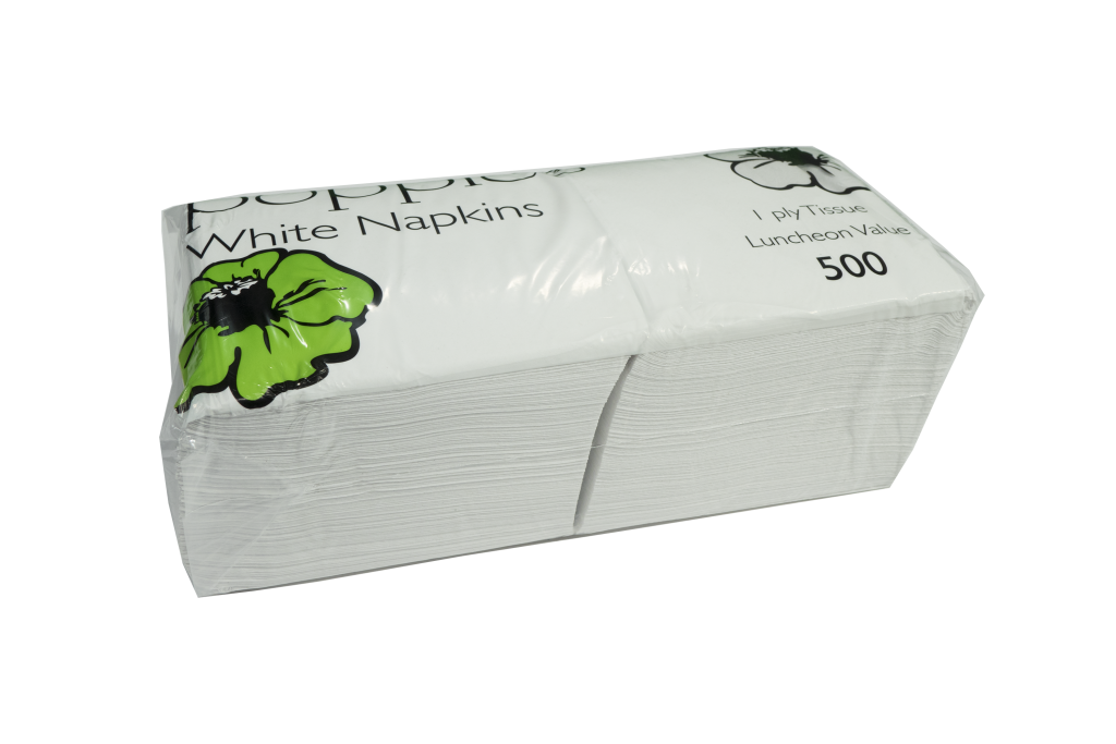 1 Ply White Napkin 1000/pack | DPA Packaging - Wholesale Packaging ...