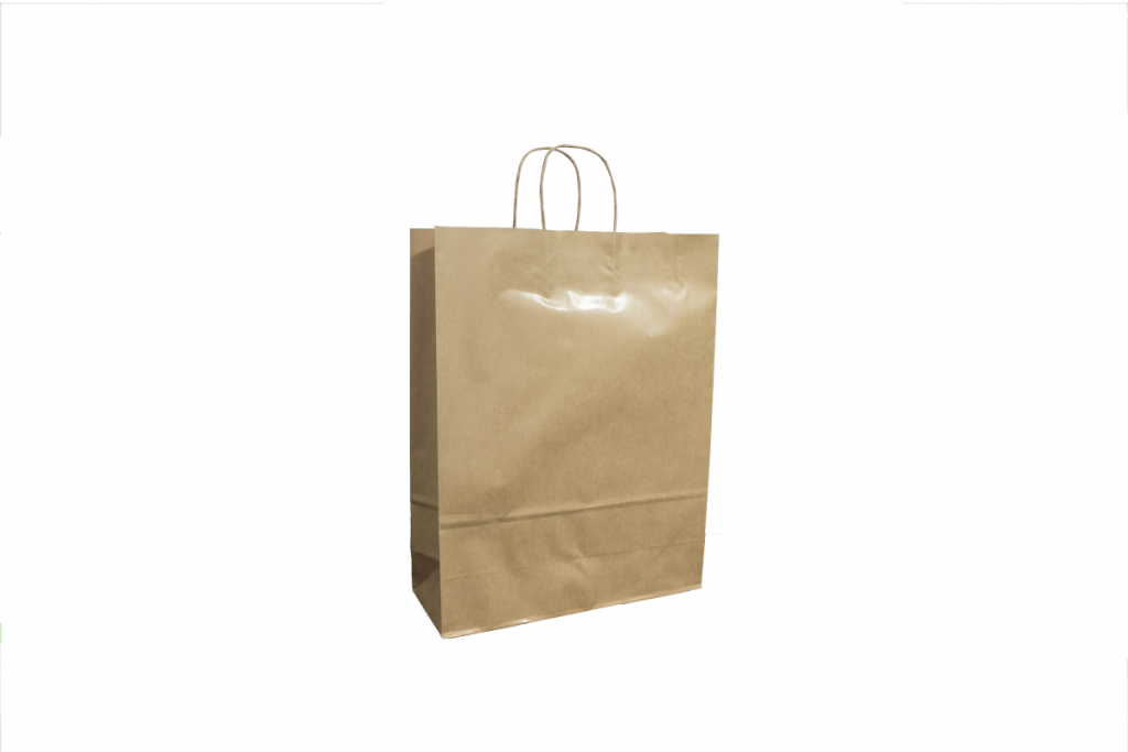 Medium Brown Kraft Paper Bags With Twisted Handle 100/pack