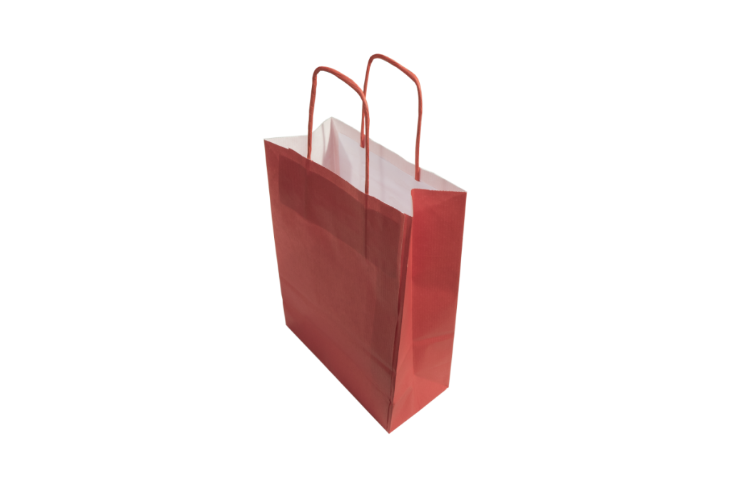 Extra Small Red Kraft Paper Bags With Twisted Handle 100/Pack | DPA