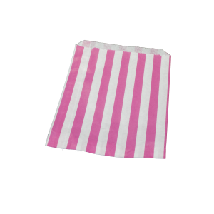 Pink and White Stripe Paper Bags